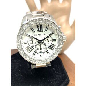 Michael Kors Women's Watch MK7429 Quartz Chronograph Silver Stainless Steel 42mm